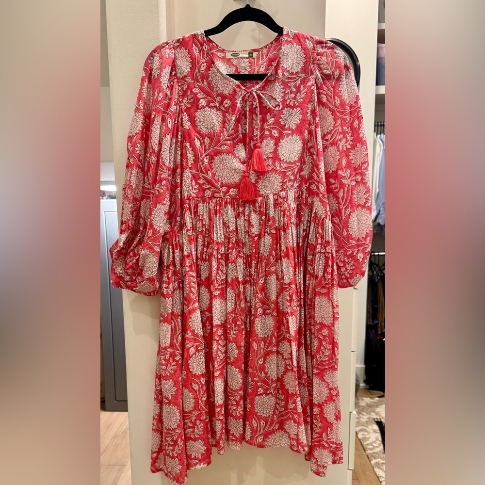 Floral Red Midi Dress